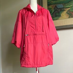 INC International Concept Vibrant Pink Hooded Pullover Jacket.  Lined. Size M